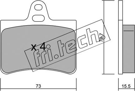 Fri.Tech. 342.0 - Brake Pad Set, disc brake onlydrive.pro