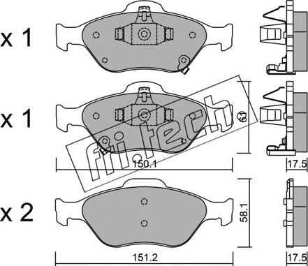 Fri.Tech. 325.1 - Brake Pad Set, disc brake onlydrive.pro