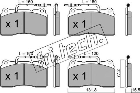 Fri.Tech. 297.3 - Brake Pad Set, disc brake onlydrive.pro