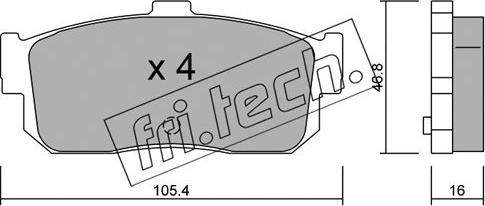 Fri.Tech. 200.0 - Piduriklotsi komplekt,ketaspidur onlydrive.pro