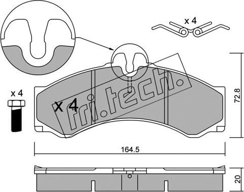 Fri.Tech. 271.0 - Brake Pad Set, disc brake onlydrive.pro