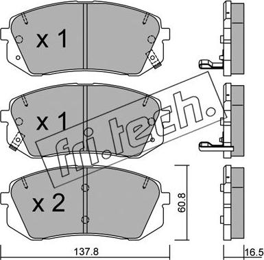 Fri.Tech. 799.0 - Тормозные колодки, дисковые, комплект onlydrive.pro