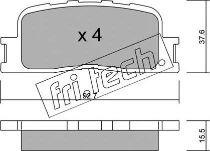 Fri.Tech. 769.0 - Stabdžių trinkelių rinkinys, diskinis stabdys onlydrive.pro