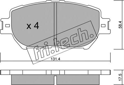 Fri.Tech. 767.0 - Brake Pad Set, disc brake onlydrive.pro