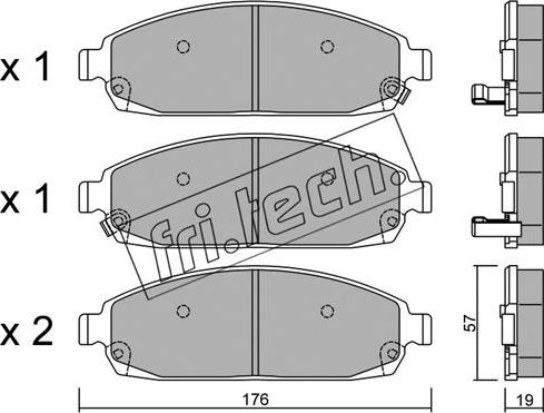 Fri.Tech. 735.0 - Brake Pad Set, disc brake onlydrive.pro