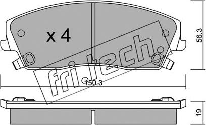 Fri.Tech. 732.0 - Bremžu uzliku kompl., Disku bremzes onlydrive.pro