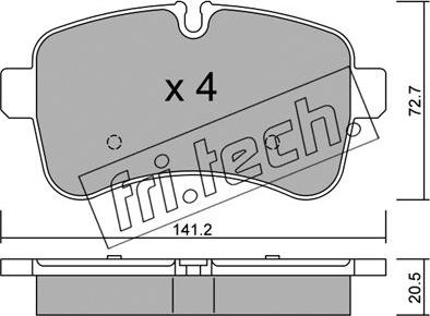 Fri.Tech. 727.0 - Brake Pad Set, disc brake onlydrive.pro