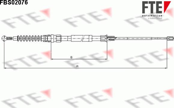 FTE FBS02076 - Тросик, cтояночный тормоз onlydrive.pro