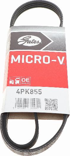 Gates 4PK855 - V formos rumbuoti diržai onlydrive.pro