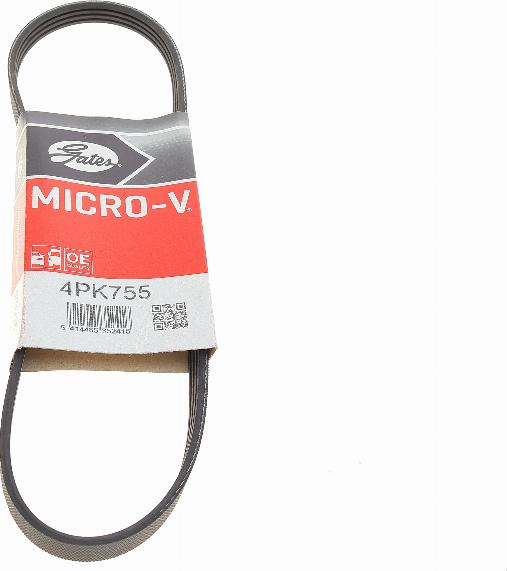 Gates 4PK755 - V formos rumbuoti diržai onlydrive.pro