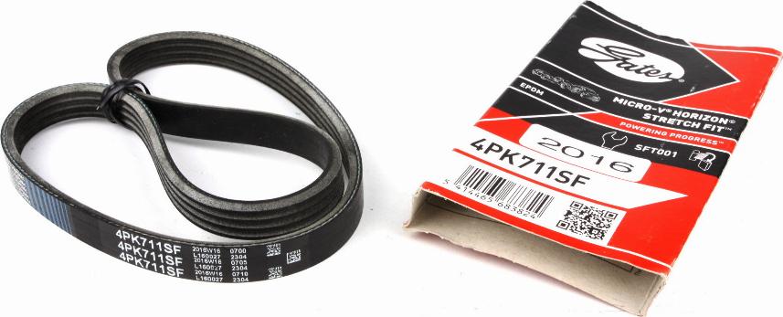 Gates 4PK711SF - V-Ribbed Belt onlydrive.pro