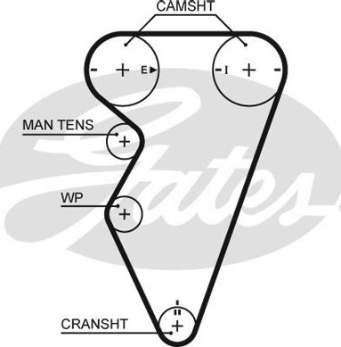 Gates K015416XS - Timing Belt Set onlydrive.pro