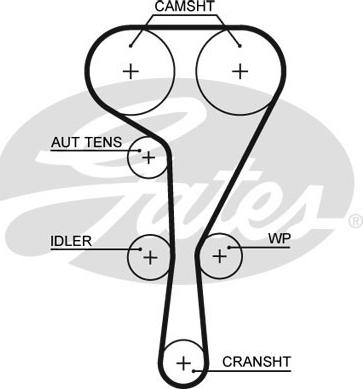 Gates K045550XS - Timing Belt Set onlydrive.pro