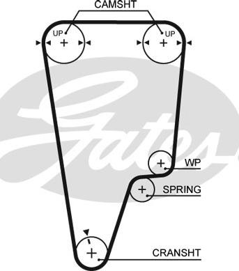 Gates K015505XS - Timing Belt Set onlydrive.pro