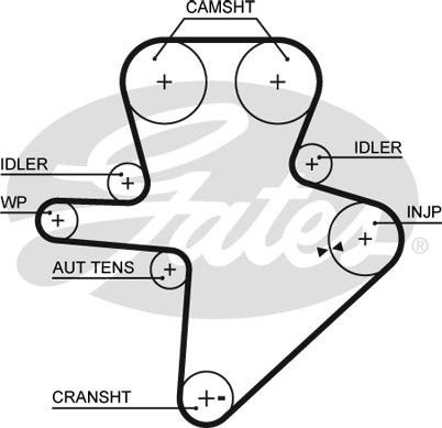 Gates K015586XS - Timing Belt Set onlydrive.pro