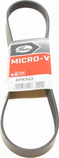 Gates 6PK963 - V formos rumbuoti diržai onlydrive.pro