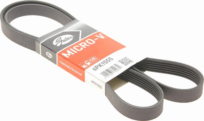 Gates 6PK1555 - V formos rumbuoti diržai onlydrive.pro