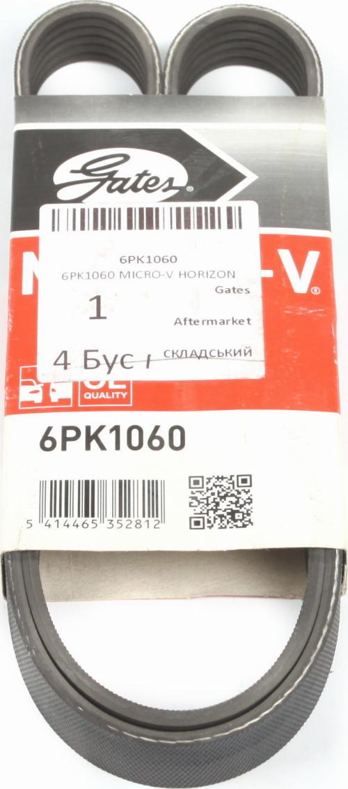 Gates 6PK1060 - V formos rumbuoti diržai onlydrive.pro