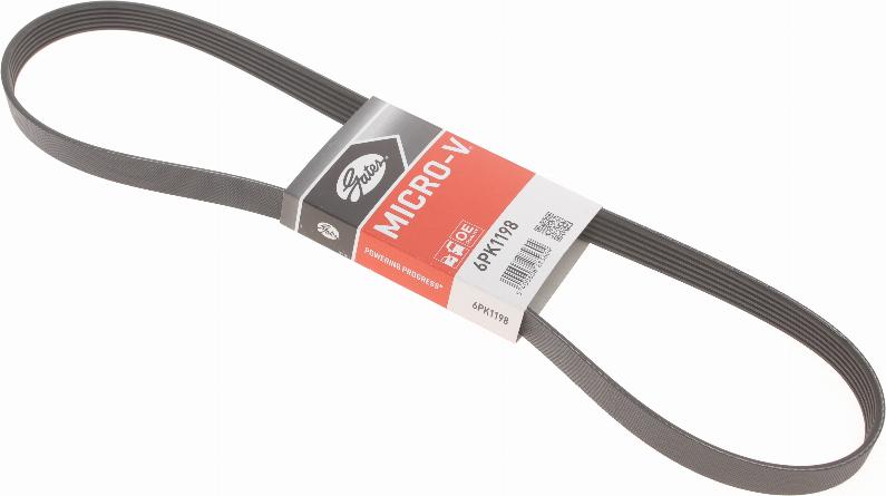 Gates 6PK1198 - V formos rumbuoti diržai onlydrive.pro