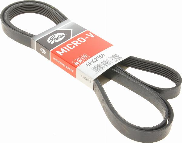 Gates 6PK2550 - V formos rumbuoti diržai onlydrive.pro