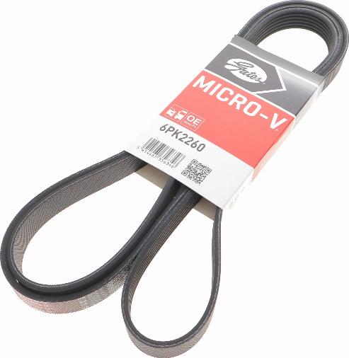 Gates 6PK2260 - V formos rumbuoti diržai onlydrive.pro