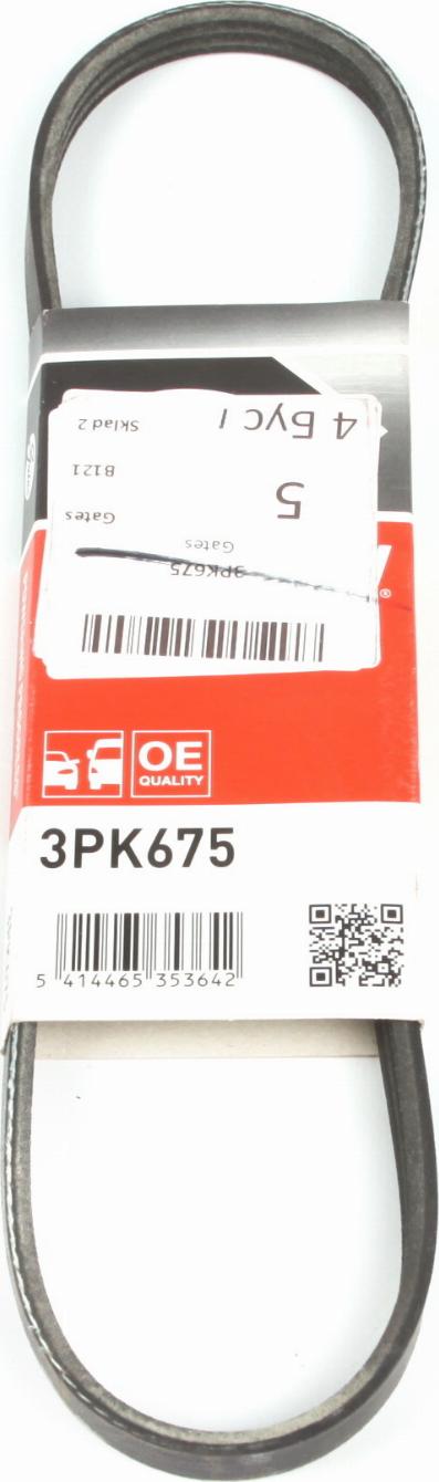 Gates 3PK675 - V formos rumbuoti diržai onlydrive.pro