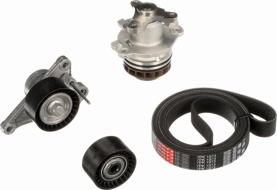 Gates KP17PK1973 - Water Pump + V-Ribbed Belt Set onlydrive.pro