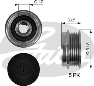 Gates OAP7041 - Skriemulys, kintamosios srovės generatorius onlydrive.pro