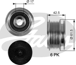 Gates OAP7047 - Шкив генератора, муфта onlydrive.pro