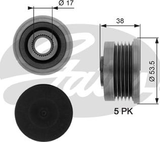 Gates OAP7082 - Шкив генератора, муфта onlydrive.pro