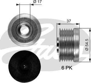 Gates OAP7034 - Piedziņas skriemelis, Ģenerators onlydrive.pro