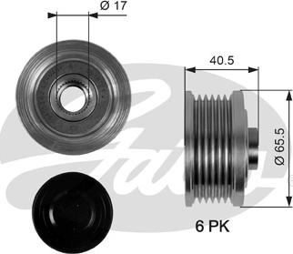 Gates OAP7032 - Pulley, alternator, freewheel clutch onlydrive.pro