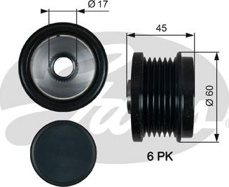 Gates OAP7155 - Skriemulys, kintamosios srovės generatorius onlydrive.pro