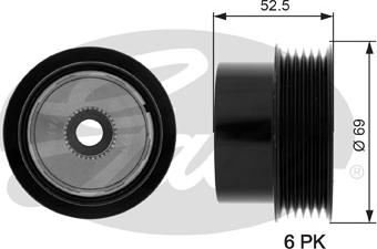 Gates OAP7101 - Шкив генератора, муфта onlydrive.pro