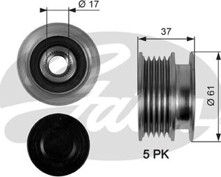 Gates OAP7102 - Skriemulys, kintamosios srovės generatorius onlydrive.pro