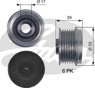 Gates OAP7113 - Шкив генератора, муфта onlydrive.pro