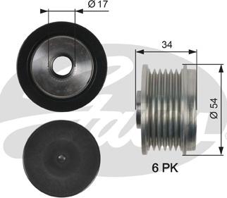 Gates OAP7135 - Piedziņas skriemelis, Ģenerators onlydrive.pro