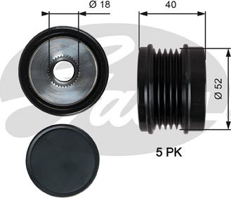 Gates OAP7209 - Skriemulys, kintamosios srovės generatorius onlydrive.pro