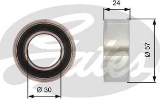 Gates T41121 - Натяжной ролик, зубчатый ремень ГРМ onlydrive.pro