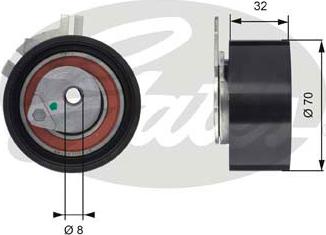 Gates T43117 - Tensioner Pulley, timing belt onlydrive.pro