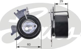 Gates T43231 - Spriegotājrullītis, Gāzu sadales mehānisma piedziņas siksna onlydrive.pro