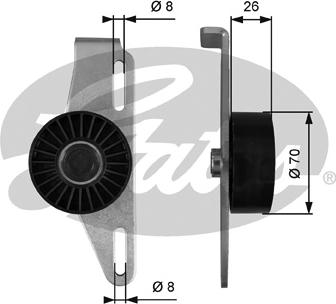 Gates T39393 - Натяжитель, поликлиновый ремень onlydrive.pro