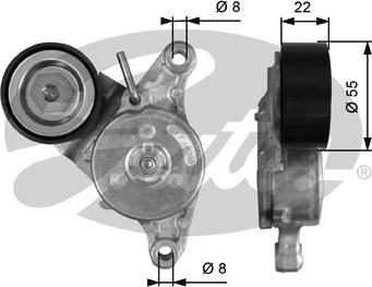 Gates T39392 - Belt Tensioner, v-ribbed belt onlydrive.pro