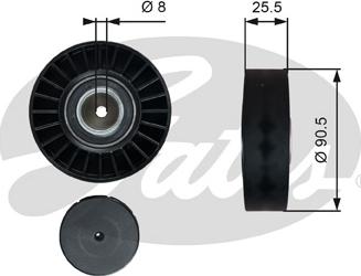 Gates T36005 - Pulley, v-ribbed belt onlydrive.pro