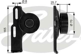 Gates T36035 - Ohjainrulla, moniurahihna onlydrive.pro