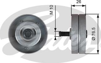 Gates T36182 - Pulley, v-ribbed belt onlydrive.pro