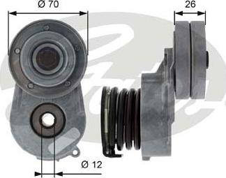 Gates T38496 - Belt Tensioner, v-ribbed belt onlydrive.pro