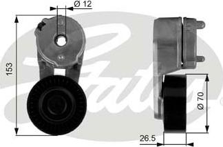 Gates T38163 - Belt Tensioner, v-ribbed belt onlydrive.pro