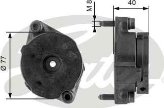 Gates T38345 - Belt Tensioner, v-ribbed belt onlydrive.pro