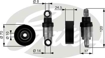 Gates T38242 - Pulley, v-ribbed belt onlydrive.pro